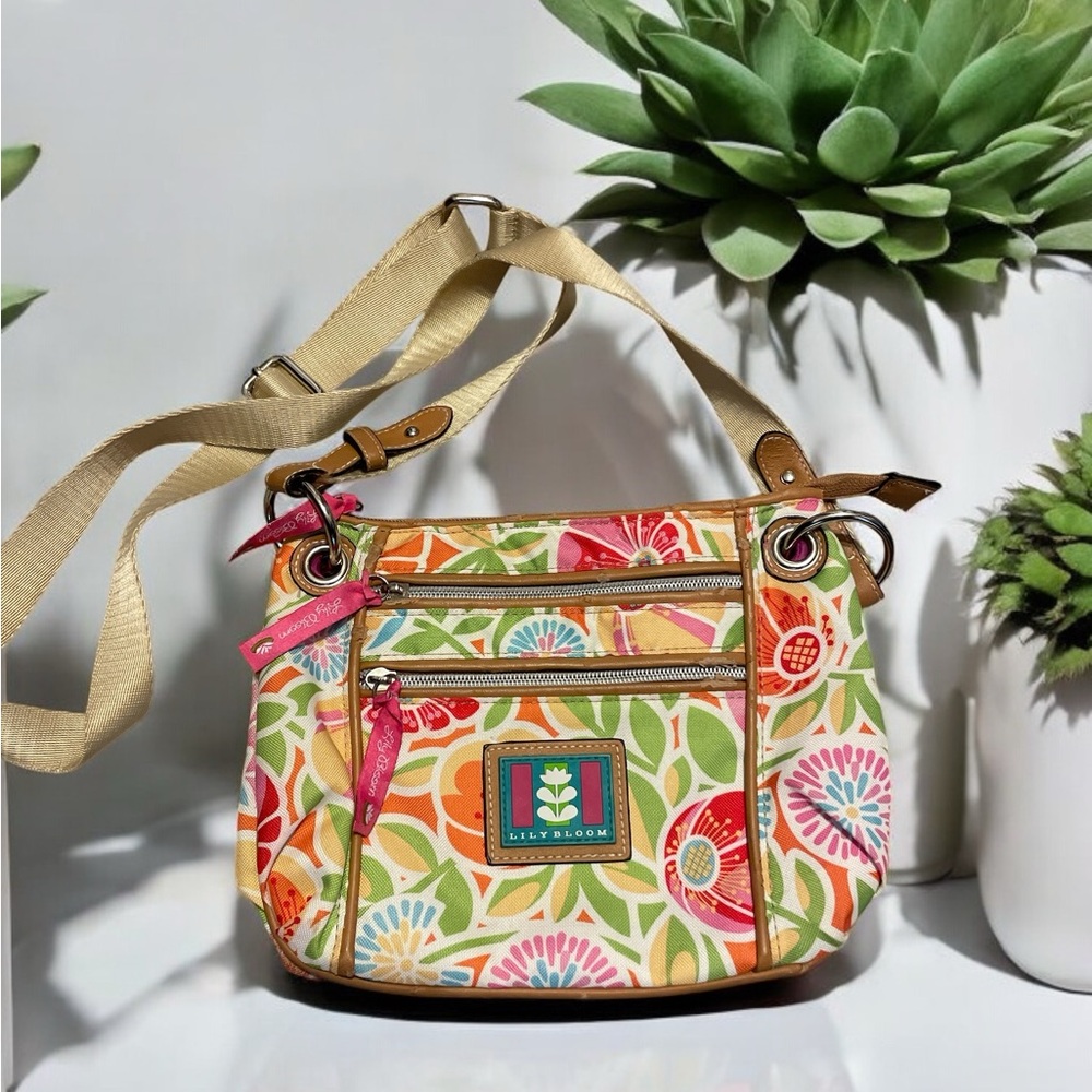 Lily Bloom Multi-Colored Floral Kyra Ring Crossbody Bag